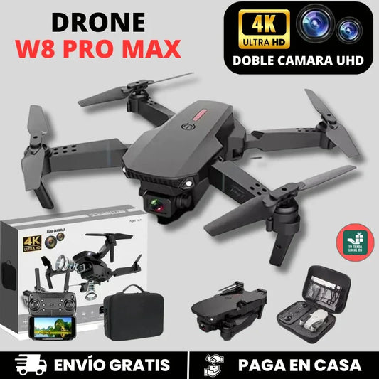 NUEVO DRONE  W8 PRO MAX 2025 CON INTELIGENCIA ARTIFICIAL + 2 Baterías Adicionales y Estuche de Regalo