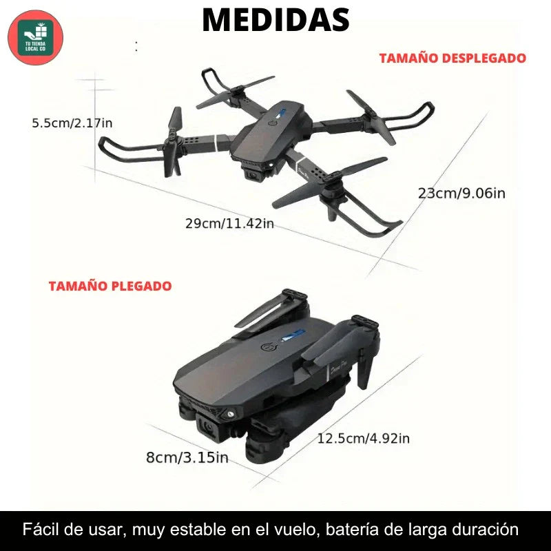 NUEVO DRONE  W8 PRO MAX 2025 CON INTELIGENCIA ARTIFICIAL + 2 Baterías Adicionales y Estuche de Regalo