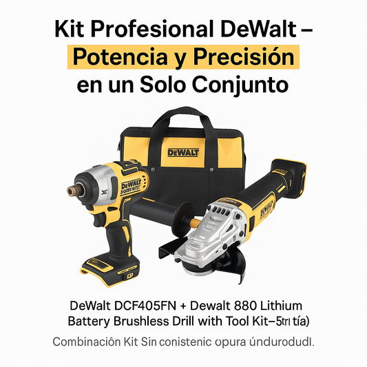 DeWalt DCF405FN 🔧 DeWalt 880 Lithium Battery ⚡ Brushless Drill with Tool Kit 🛠️ Combination Kit – No Battery ❌